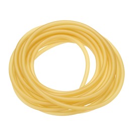 PATIKIL Rubber Tube 4M Length 3mm Inner Diameter 6mm Outer Diameter Natural Latex Rubber Tube High Elasticity Band Tube Cuttable Hose Elastic Parts Training Tube Laboratory Sports Exercise Band Muscle