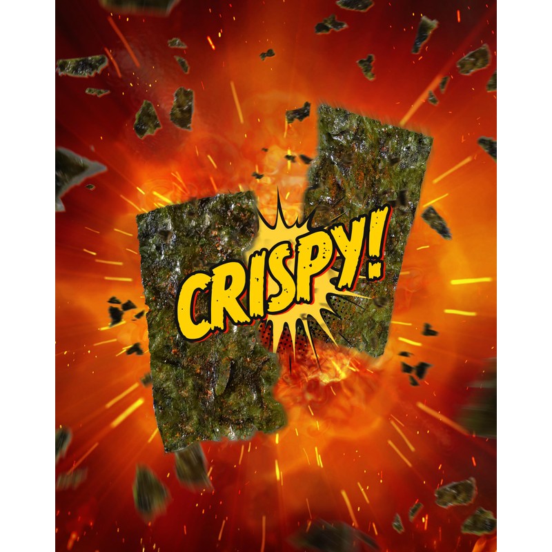MAPDA KIMCHIP! Crispy Seaweed Snack (10 Packs) Spicy Kimchi Salsa