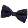 Retreez Men Pin Dots Woven Microfiber Pre-tied Bow Tie (5")