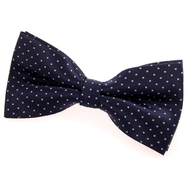 Retreez Men Pin Dots Woven Microfiber Pre-tied Bow Tie (5")
