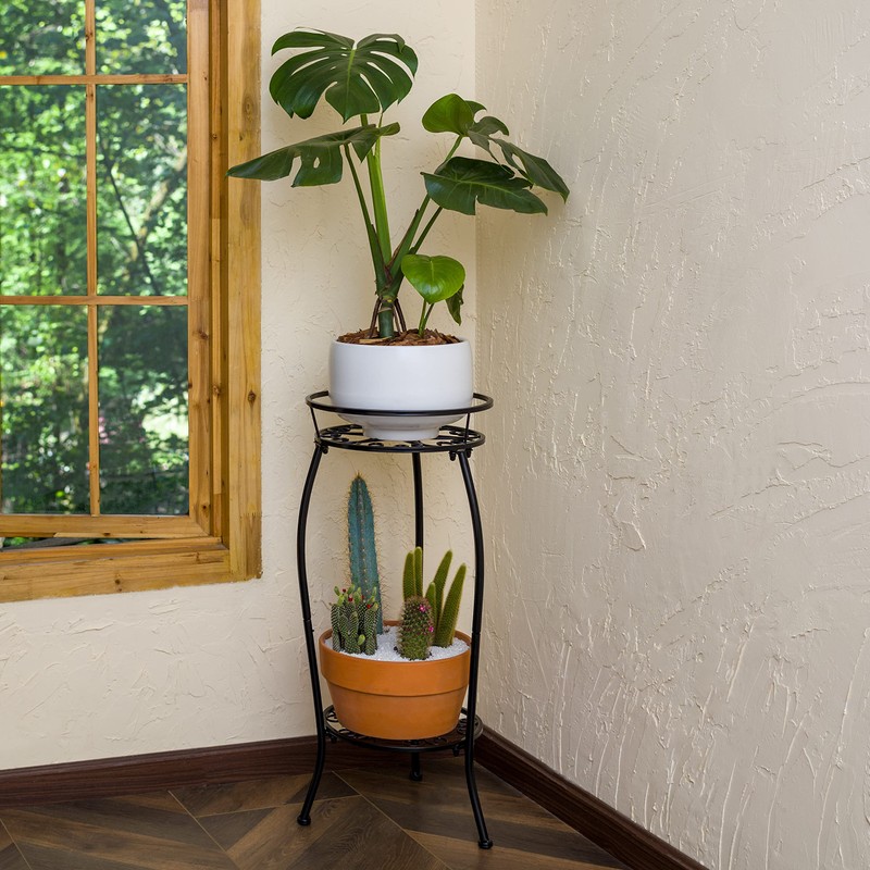 FaithLand 2 Pack Metal Plant Stands, Tall Planter Holder Indoor