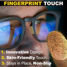 Nose Grip Glasses Anti Slip - 6 Pairs Eyeglass Nose Pads Adhesive - Anti Slip Nose Pads Glasses - Eye Glasses Nose Grippers 1 mm (Black Orange)