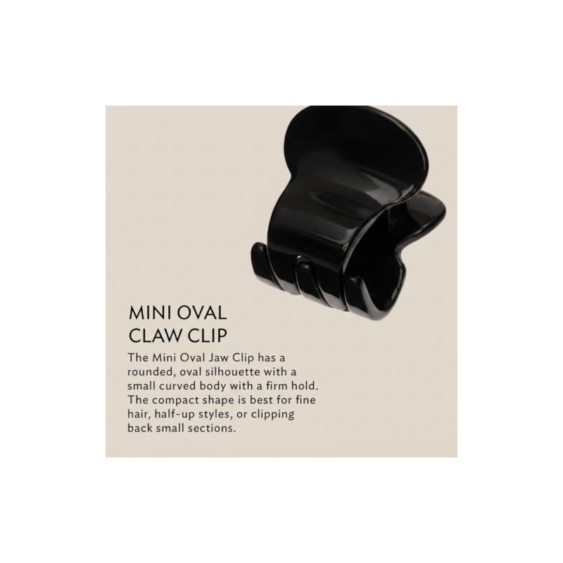 France Luxe Mini Oval Jaw - Black