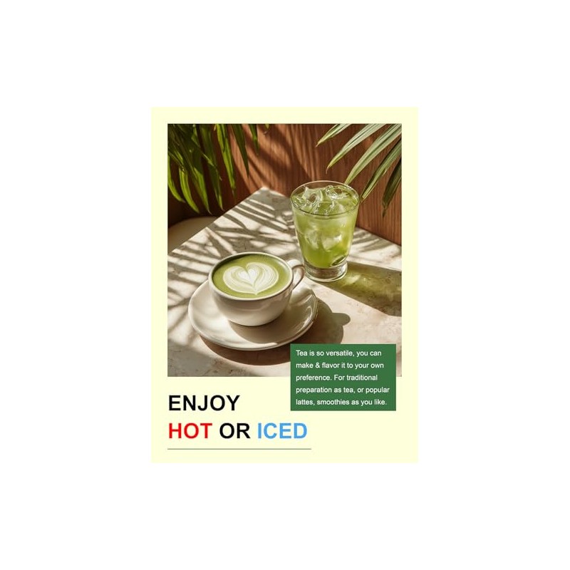 TeeLux Matcha Green Tea Bags with Sencha - 100 Count