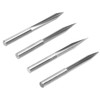 4Pcs VShaped Carving Cutter 2Edged Engraving Bit 4x0.4x15°/4x0.4x20°/4x0.4x25°/4x0.4x30°