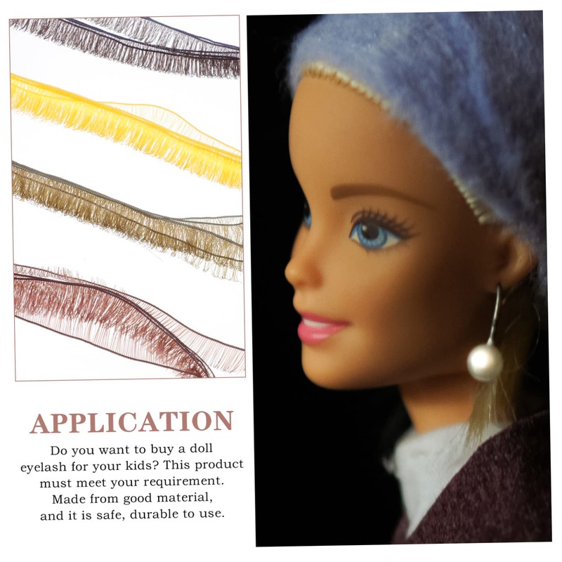 IWOWHERO 20pcs Doll Eyelashes False Lashes for Doll Accessories Safe