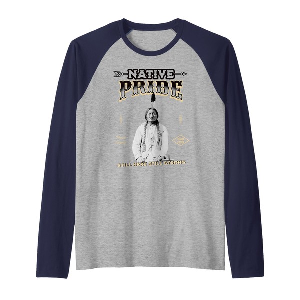 Native Pride Chief Sitting Bull Native American Legend Raglan Baseball