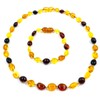 Natural Baltic Amber Necklace and Bracelet - Gift Set -