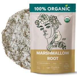 Marshmallow Root Tea Organic (10oz.) - Marshmellow Root Herb (Althaea Officinalis) - Tea for Throat Coat, Cough, Gut Lining - Contains Mucilage