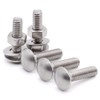 (10 sets) M8-1.25 x 30mm Stainless Steel Carriage Bolts Screws