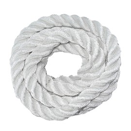SGT KNOTS Twisted Nylon Rope – Heavy Duty All Purpose Utility Cord for Indoor & Outdoor Use, Medium Stretch – Ideal for Towing, Dock Lines, Crafts, Camping, Survival Gear (1.25" x 25ft, White)