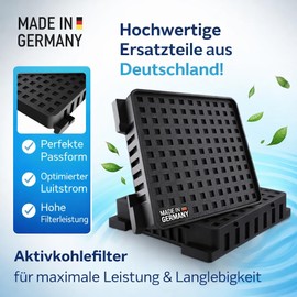 Set of 2 Activated Carbon Filters for Liebherr Fridge 909698900, 988242900, 988246000 - Replacement Fresh Air Filter, Odour Neutraliser, Air Filter for Fridge-Freezer, Black, Pack of 2