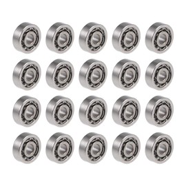 sourcing map Deep Groove Ball Bearings 681 1 mm Inner Diameter 3 mm AD 1 mm Bore Open Type Chrome Steel Z2 Pack of 20