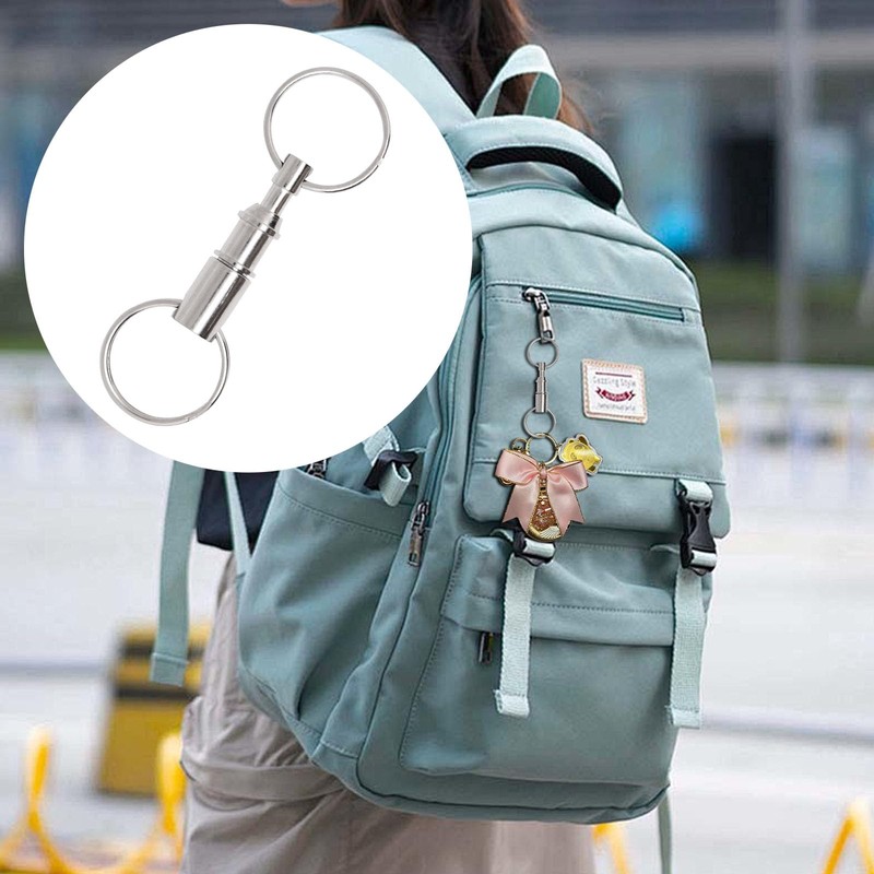 YuGtcen 5pcs Quick Release Keychain, Detachable Key Ring Quick Releasee