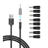 Lantisri 5V DC Power Cable, USB to DC 5.5x2.1mm Plug