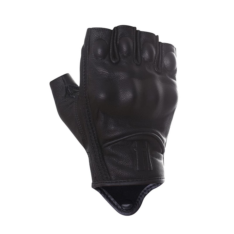 Harssidanzar GM037EU Men's Full Finger Goatskin Leather Touchscreen Motorcycle Fingerless