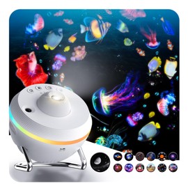 Meteor Galaxy Projector for Bedroom, 13 in 1 Planetarium Projector with Timer, Meteor & RGB Lighting Effects, Ocean Wave Projector Jellyfish Night Light for Kids, Adults