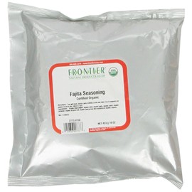 Frontier Co-op Fajita Seasoning, 1-pound Bulk Bag, Great for Beef or Chicken Tacos, Smoky Chili Heat, Certified Organic