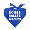 Bones Balls & B*tches Dog Bandana (Royal, OS 316)