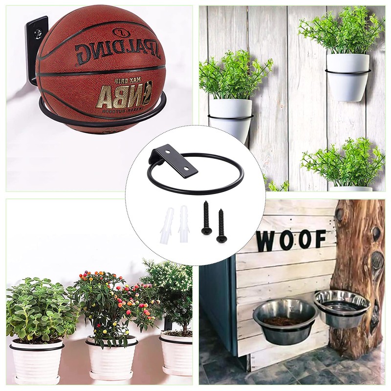 GIAK 3Pcs Flower Pot Holder Ring Wall Mounted 4 inch