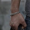 ZARD ZARD Men Twist Cable Cuff Bangle Statment Bracelet in