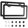 VRYTOR 2PCS Matte Black License Plate Frames - No-Cover State