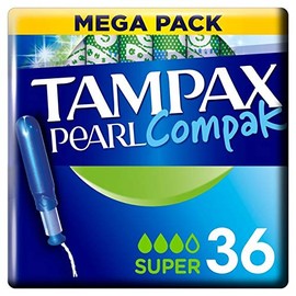 Tampax Compak Pearl Super Tampons (Pack of 36)