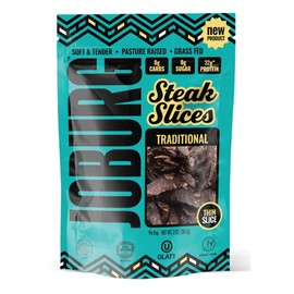 JOBURG TRADITIONAL FLAVOR Steak Slices Biltong Meat Snack Kosher Halal (2OZ, TRADITIONAL)