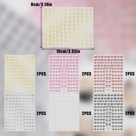 12 Blatt Schleifen Nagelstickers, 3D Bögen Nagelaufkleber Selbstklebend Nail Art Sticker, Bow Nageldesign Zubehör Rosa Weiß Rot Nail Art Stickers Bowknot Nail Sticker