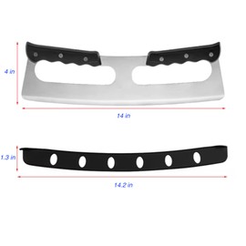 Pizza Cutter Rocker with Handles & Protective Cover, 14" Sharp Stainless Steel Pizza Cutter, Multi-Purpose Big Knife Tool for Kitchen (14inch)