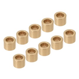 Kozelo 10pcs Sleeve Bearings – [6 mm x 10 mm x 8 mm] Sintered Bronze Self-Lubricating Bushing for Machine Shaft