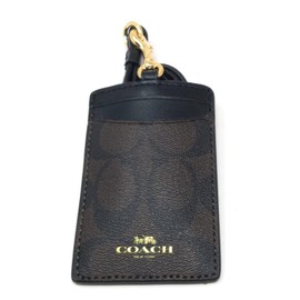 Coach ID Lanyard in Assorted Colors (Signature Canvas, Brown/Black)