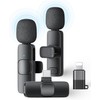 KUKIHO 2 Pack Wireless Lavalier Microphone,Mic Noise Reduction for Video