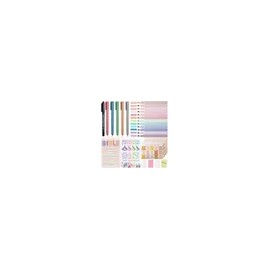 Stationery and Office Supply Highlighter Set Pack 5 Pack for school, and desk organization, writing planning or paper accessory, Korean Import, and Desk