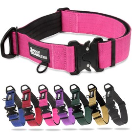 Ridge Ramblers Premium Heavy Duty Dog Collar with Quick Release Metal Buckle - 1.5in Wide Military Grade Tactical Dog Collar with Thick Soft Neoprene Lining and Reinforced Nylon
