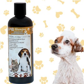 Shampoo para Perro Bella Pet 500 mL Coco Argán  Piel Sensible  Cachorros  Perro Blanco  Shampoo Mascotas Jabón para Perros  Dermatológico  Pomerania  