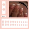 Maggidea French False Nails, Acrylic French Stick on Nails, 24pcs