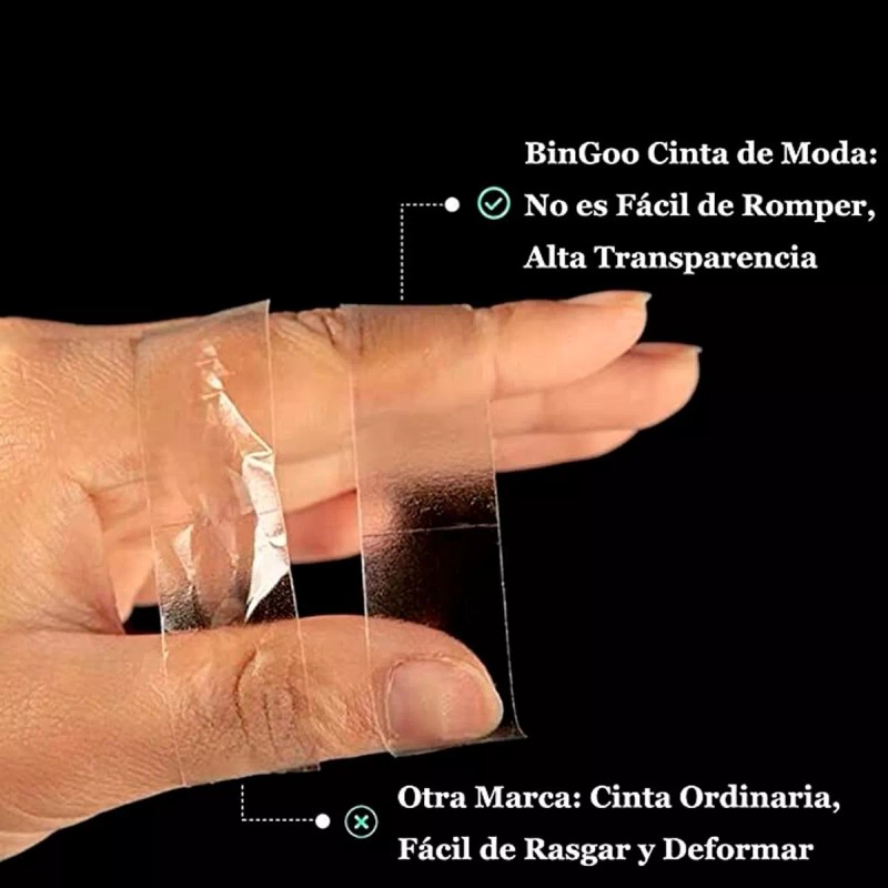 Veraly Cinta De Doble Cara Para Ropa Y Dispensador Adherible