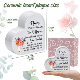 Retirement Leaving Gifts for Coworker Colleagues - Going Away New Job Farewell Gifts Ceramic Heart Signs Keepsake for Coworker Colleagues Boss Friends Retired Teachers Retirees Boss Leader by MBL