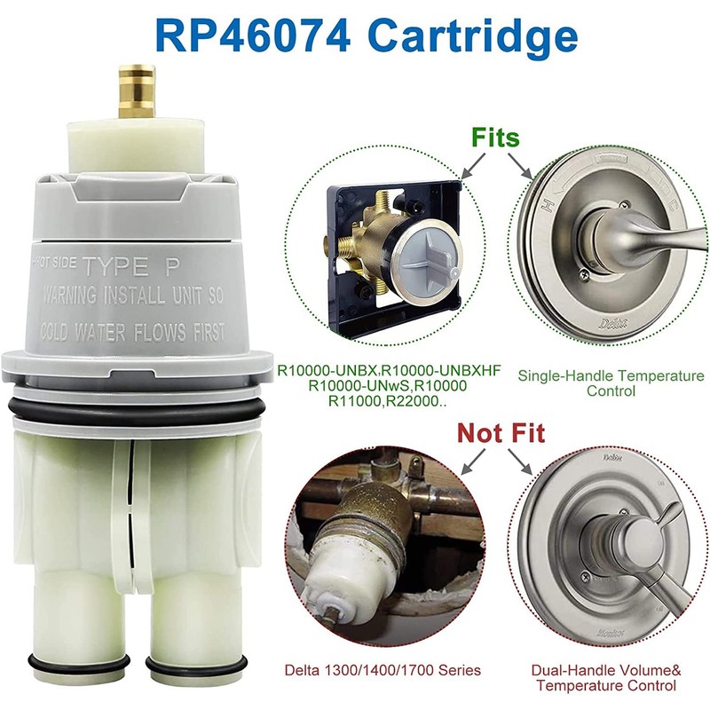 RP46074 Shower Valve Cartridge Assembly Compatible for Delta Shower and