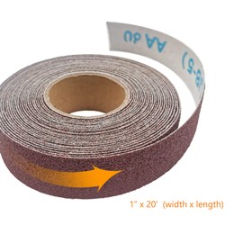 Ismosm Sandpaper Roll 1'' x 20' Various Grit Options Easy-to-Trim Minimum Waste Good Choice of Sandpaper for Metal Polishing, Woodworking, Jewelry DIY, Home Improvement, Automotive Sanding (80-Grit)