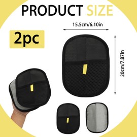 2 PCS Fellmagnet Handschuh, Doppelseitiger Tierhaarentferner, Antistatischer Pflegehandschuh für Katzen & Hunde, Katzen Handschuhe Fellpflege für Kleidung, Sofas