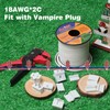 Aniai 18/2 SPT-2 Wire 100FT with 6PCS Vampire Plugs -