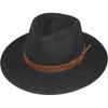 Harrys-Collection Rollable Hat with Wide Brim Brown Fabric Ribbon in