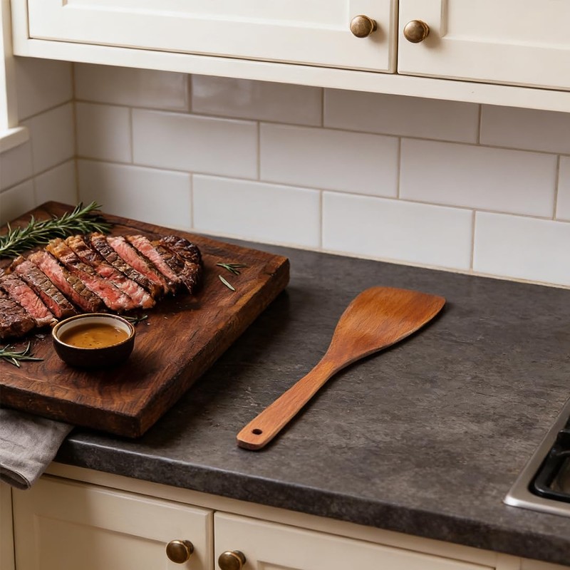 Wooden Spurtle Kitchen Flat Spatula for Cook Gift Giving Cooking
