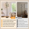 Dimmable Floor Lamp, 3 x 800LM LED Edison Bulbs Included,