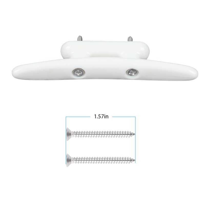 WTMORE Boat Cleats 5inch, High Impact White Nylon Dock Cleats,Boat