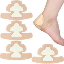 Silicone Heel Foam Dressing Wounds Bandages with Gentle Adhesive Border 5"x 8" Waterproof Protector Absorbent Padding for Heel Ulcer Pressure Sore Pain Cracked Heels (Pack of 6)