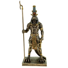 Veronese Sobek Egyptian God of the Nile 29 cm Egypt Pharaoh Bronzed