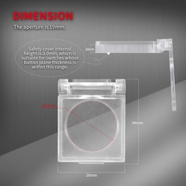 DaierTek 22mm Power Button Cover Child Proof Safety Push Button Switch Cover Guard Protector for Computer PC Desktop -3Pack